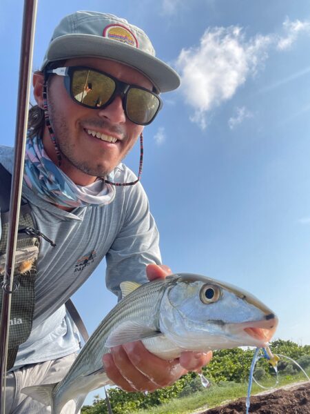 Peter holding a bonefish