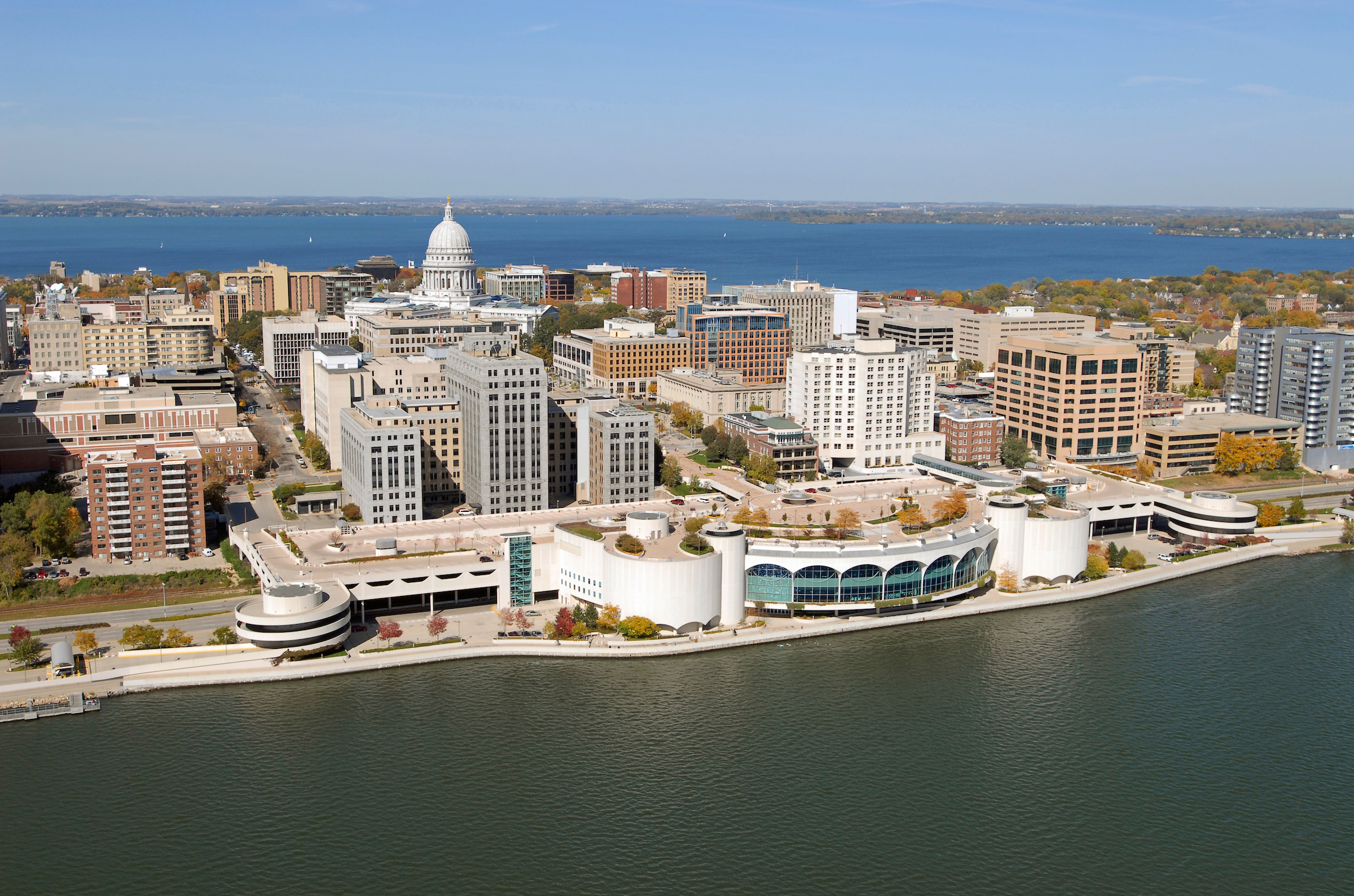 aerial view of downtown Madison